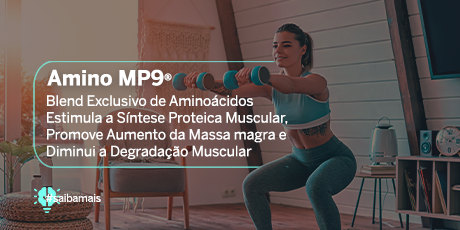Amino MP9®  Blend Exclusivo de Aminoácidos Estimula a Síntese Proteica Muscular, Promove Aumento da Massa magra e Diminui a Degradação Muscular